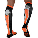 Chaussettes Hautes Heatwave - Orange Fluo - Noir Breedwell