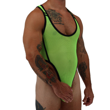 Breedwell Heatwave Taintalizer Thong Bodysuits - Neon Green