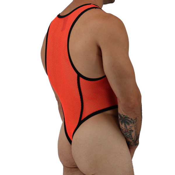 Breedwell Heatwave Taintalizer Thong Bodysuits - Neon Orange