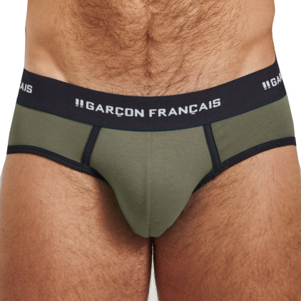 Slip Le Tombeur Kaki Garçon Français