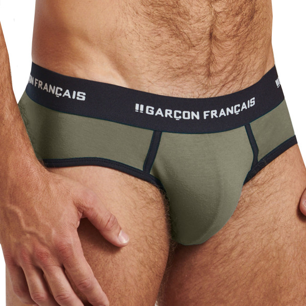 Slip Le Tombeur Kaki Garçon Français
