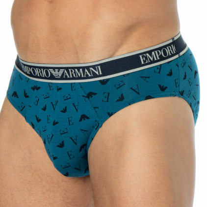 Emporio Armani Core Logoband Briefs - Blue - Logo