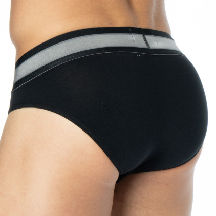 Emporio Armani Mega Elastic Briefs - Black