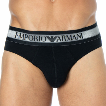 Slip Mega Elastic Noir Emporio Armani