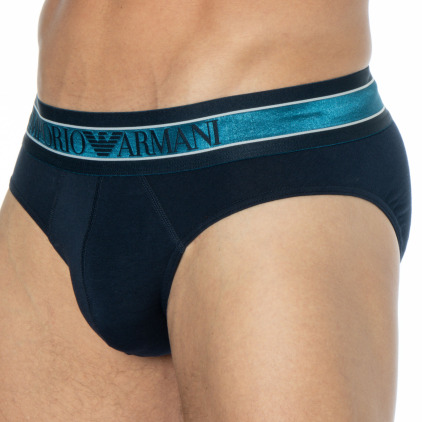 Slip Mega Elastic Bleu Marine Emporio Armani