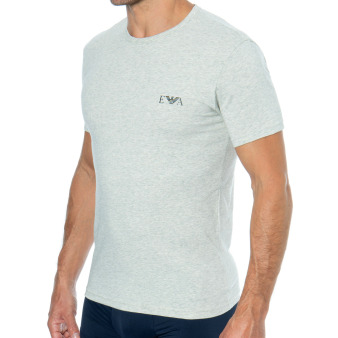 T-Shirt Bold Monogram Gris Chiné Emporio Armani