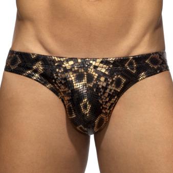 Slip Bikini Python Noir Addicted
