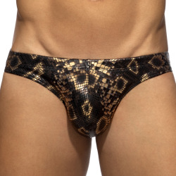 Slip Bikini Python Noir Addicted