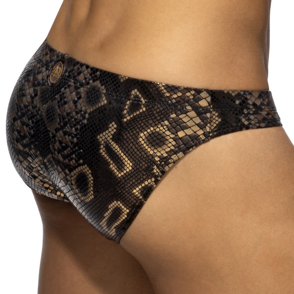 Addicted Python Bikini Briefs - Black