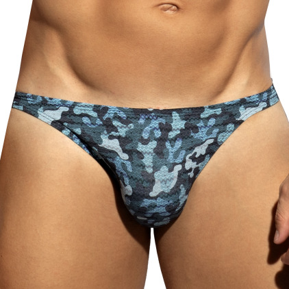 ES Collection Muddy Camo Bikini Briefs - Navy