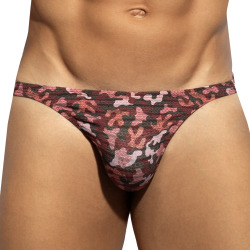 ES Collection Muddy Camo Thong - Garnet