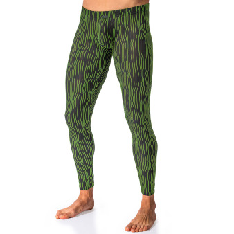 Manstore M2615 Leggings - Black - Neon Green