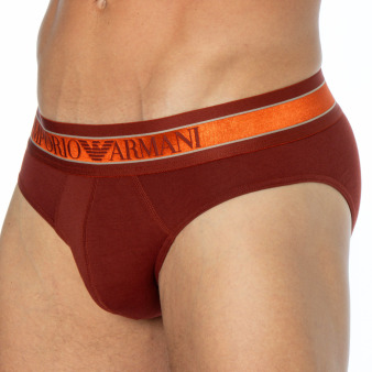 Slip Mega Elastic Rouge Brique Emporio Armani