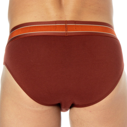 Emporio Armani Mega Elastic Briefs - Brick Red