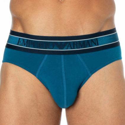 Emporio Armani Mega Elastic Briefs - Octane Blue