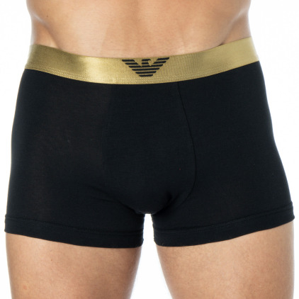 Emporio Armani Shiny Logoband Boxer Briefs - Black