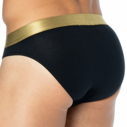 Slip Shiny Logoband Noir Emporio Armani