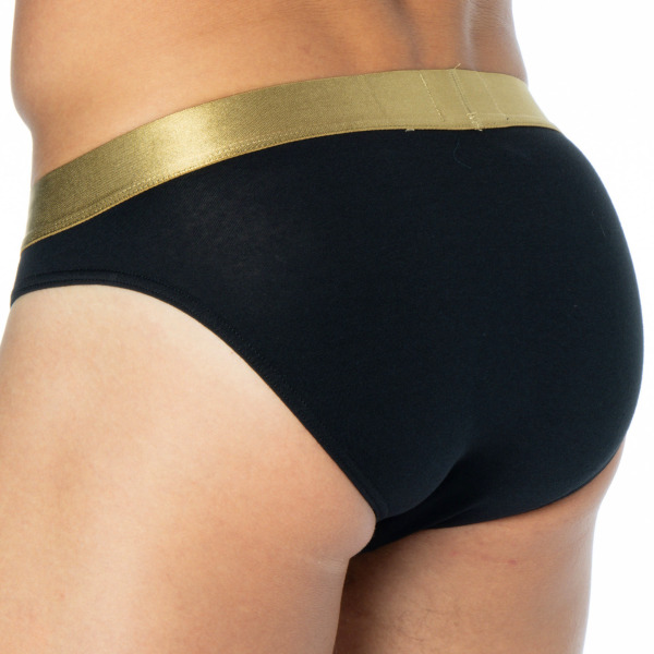 Slip Shiny Logoband Noir Emporio Armani