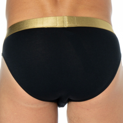Emporio Armani Shiny Logoband Briefs - Black