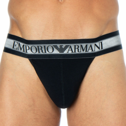 Jock Strap Mega Elastic Noir Emporio Armani