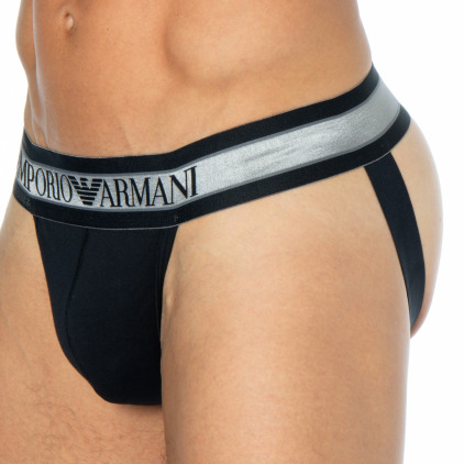 Jock Strap Mega Elastic Noir Emporio Armani
