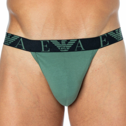 Emporio Armani Bold Monogram Jock - Green