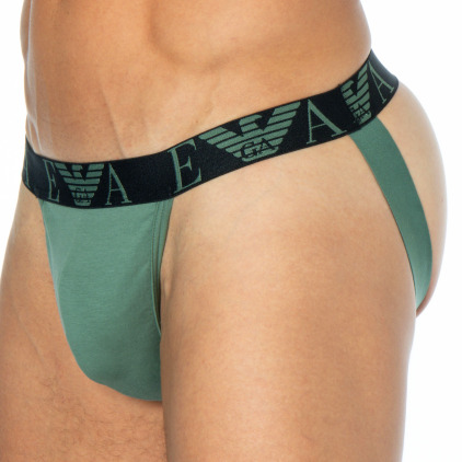 Jock Strap Bold Monogram Vert Emporio Armani