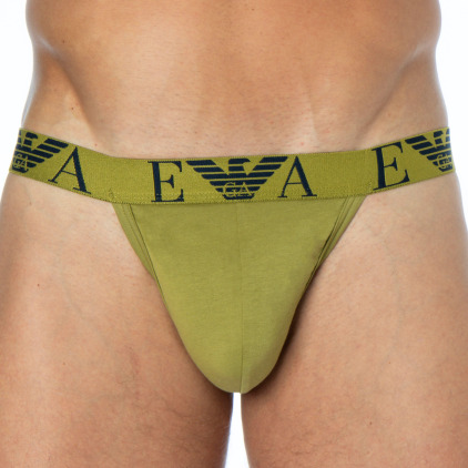Emporio Armani Bold Monogram Jock - Khaki