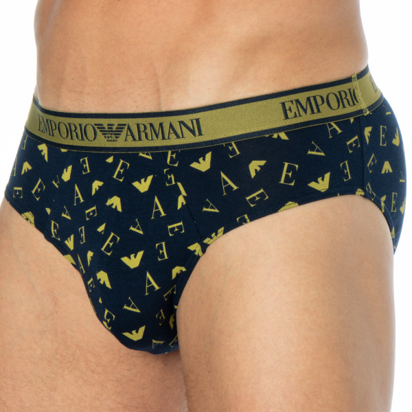 Emporio Armani Core Logoband Briefs - Navy - Logo