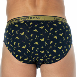 Emporio Armani Core Logoband Briefs - Navy - Logo