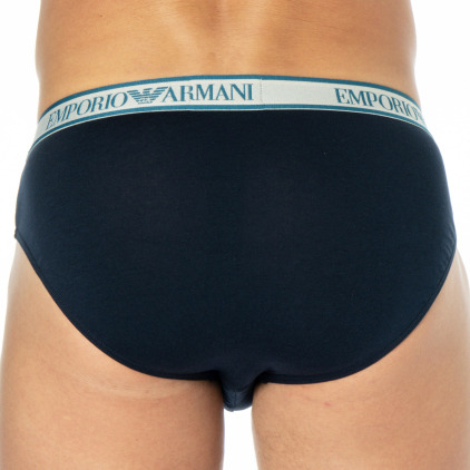 Emporio Armani Core Logoband Briefs - Navy - White