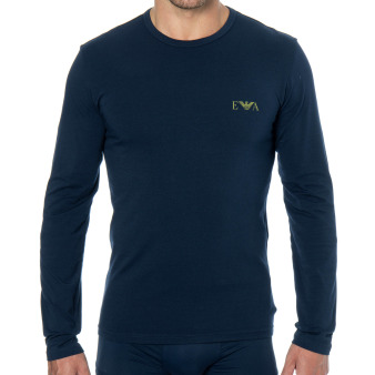Emporio Armani Bold Monogram Long Sleeves T-Shirt - Navy