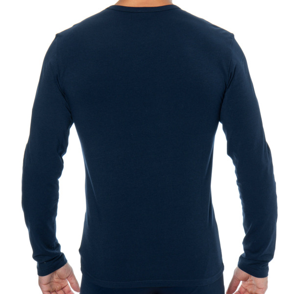 Emporio Armani Bold Monogram Long Sleeves T-Shirt - Navy