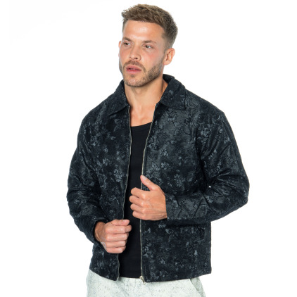 Frilivin Roses Jacquard Jacket - Black