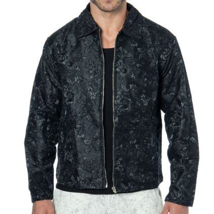 Frilivin Roses Jacquard Jacket - Black
