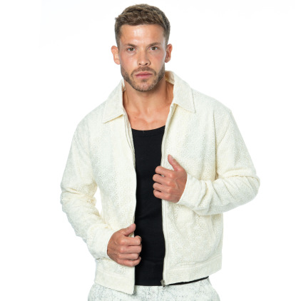 Frilivin Eyelet Lace Jacket - Off White