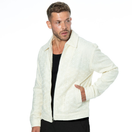 Frilivin Eyelet Lace Jacket - Off White