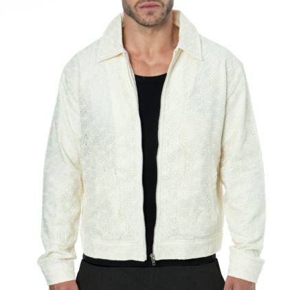 Veste Broderie Anglaise Blanc Cassé Frilivin