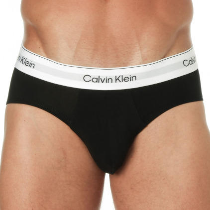 Calvin Klein 3-Pack Icon Cotton Briefs - Black with Contrast Waistband