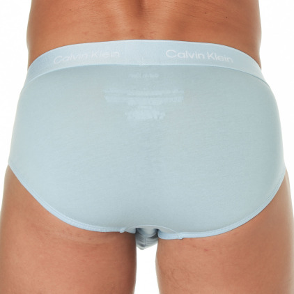 Lot de 3 Slips Icon Coton Noir - Bleu - Bleu Ciel Calvin Klein