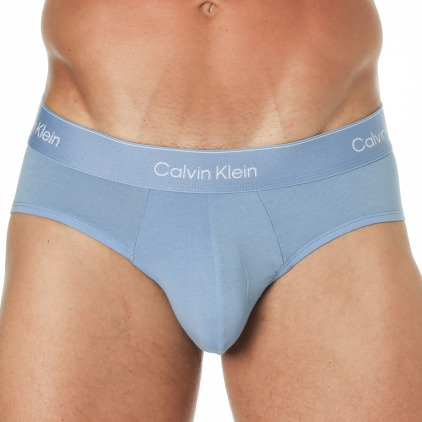 Lot de 3 Slips Icon Coton Noir - Bleu - Bleu Ciel Calvin Klein