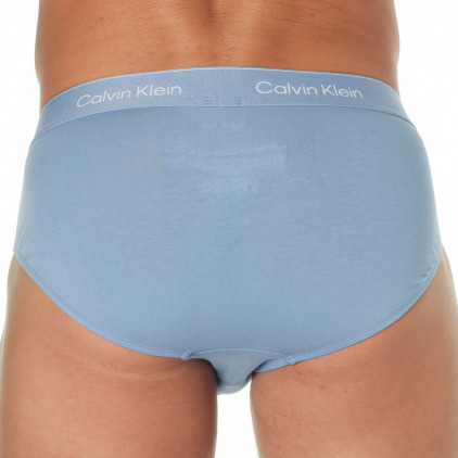 Lot de 3 Slips Icon Coton Noir - Bleu - Bleu Ciel Calvin Klein