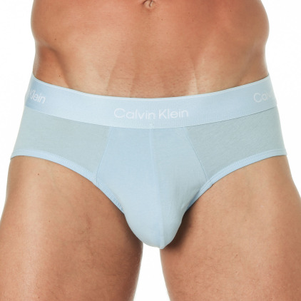 Lot de 3 Slips Icon Coton Noir - Bleu - Bleu Ciel Calvin Klein