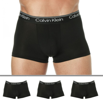 Calvin Klein 3-Pack Microfiber Stretch Trunks - Black