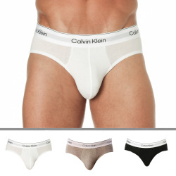 Calvin Klein 3-Pack Icon Cotton Briefs - Black - White - Heather Grey