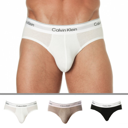 Calvin Klein 3-Pack Icon Cotton Briefs - Black - White - Heather Grey