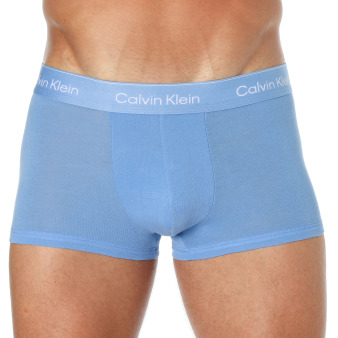 Lot de 3 Boxers Icon Coton Noir - Bleu - Bleu Ciel Calvin Klein