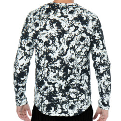 Frilivin Long Sleeves Floral T-Shirt - Black