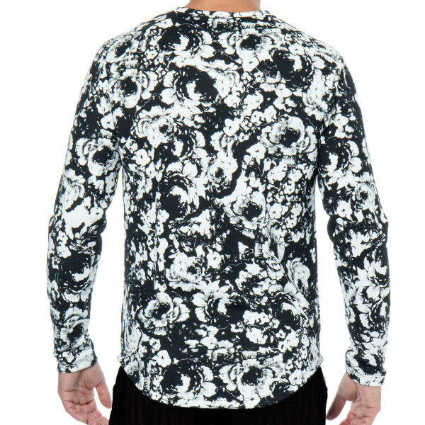 Frilivin Long Sleeves Floral T-Shirt - Black
