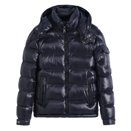 Frilivin Down Jacket with Removable Hood - Navy